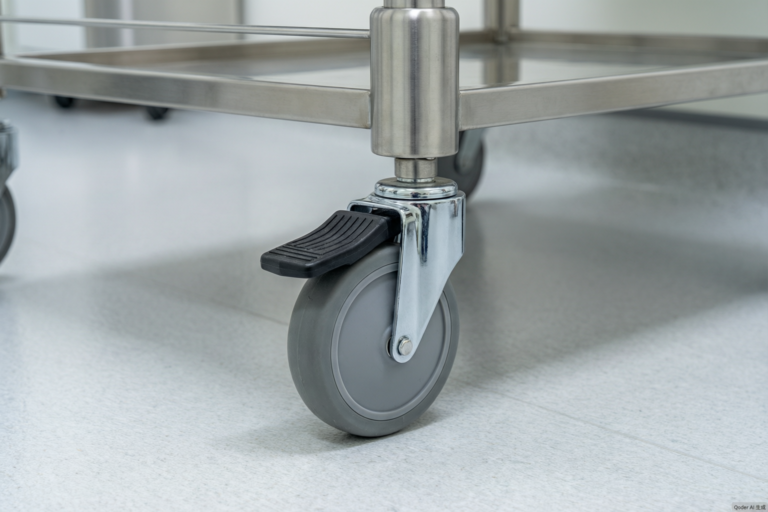 Medical Trolley Assembly: Casters, Brakes and Drawer Adjustment