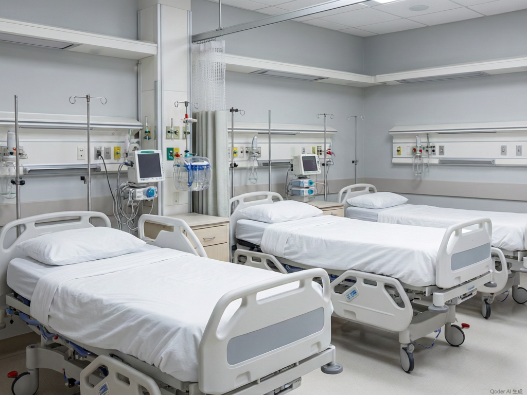 Post-anesthesia recovery room showing the transition from restricted OR zone to general patient care zone
