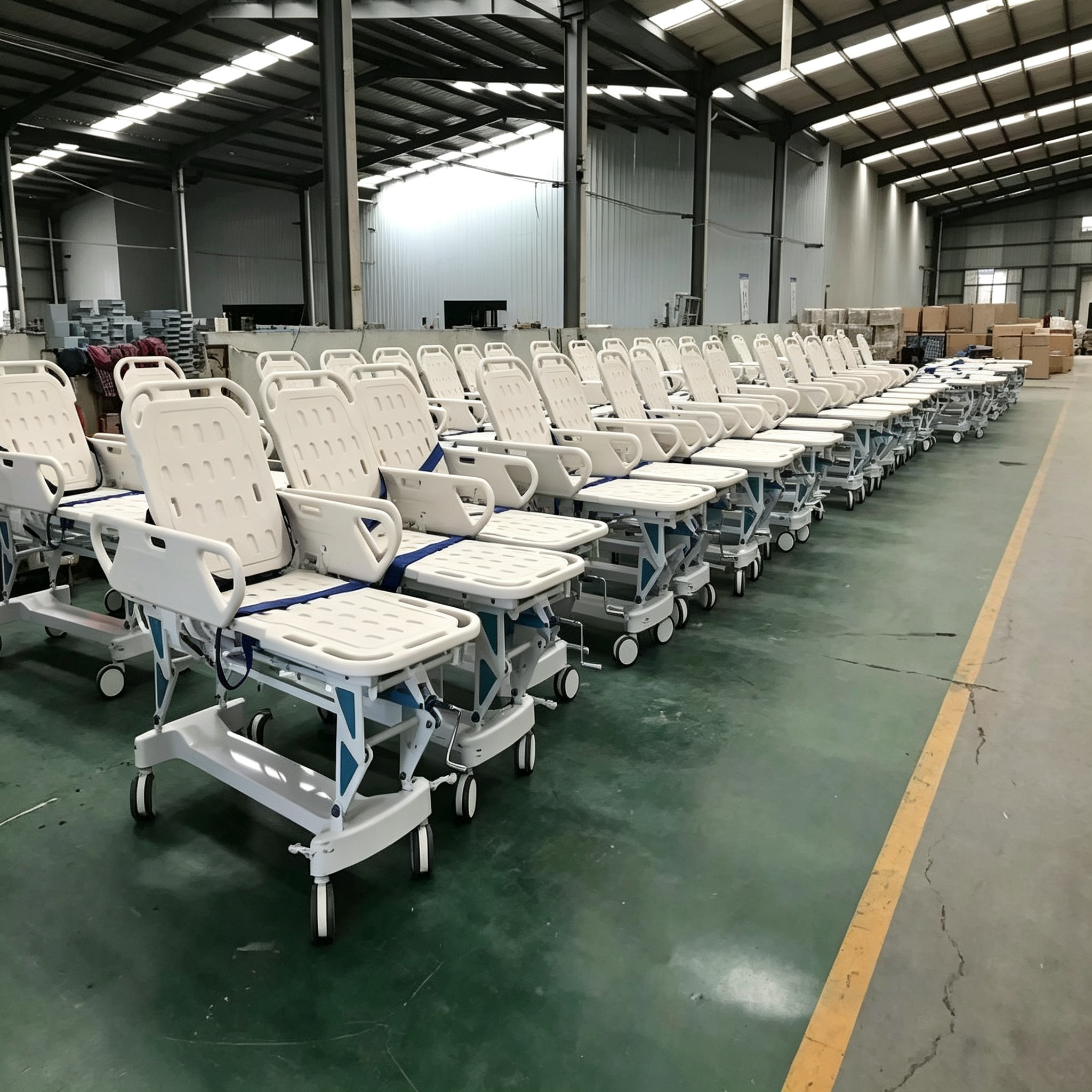 Hospital equipment factory floor supplying operating room tender projects worldwide