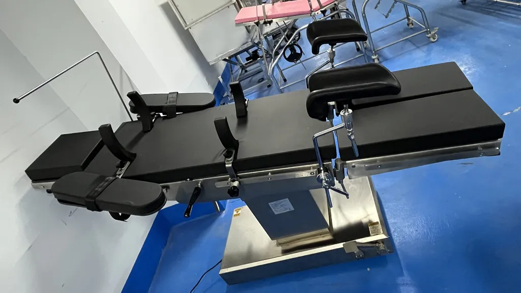 Operating table prepared for export packing and container loading at the Sanyang Medical factory
