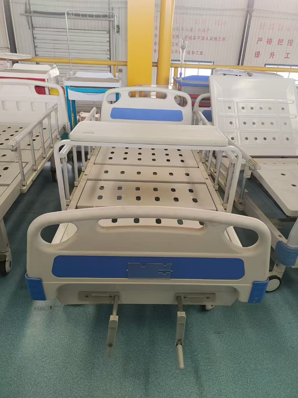 High-touch hospital bed rail surfaces where antimicrobial material choices matter most
