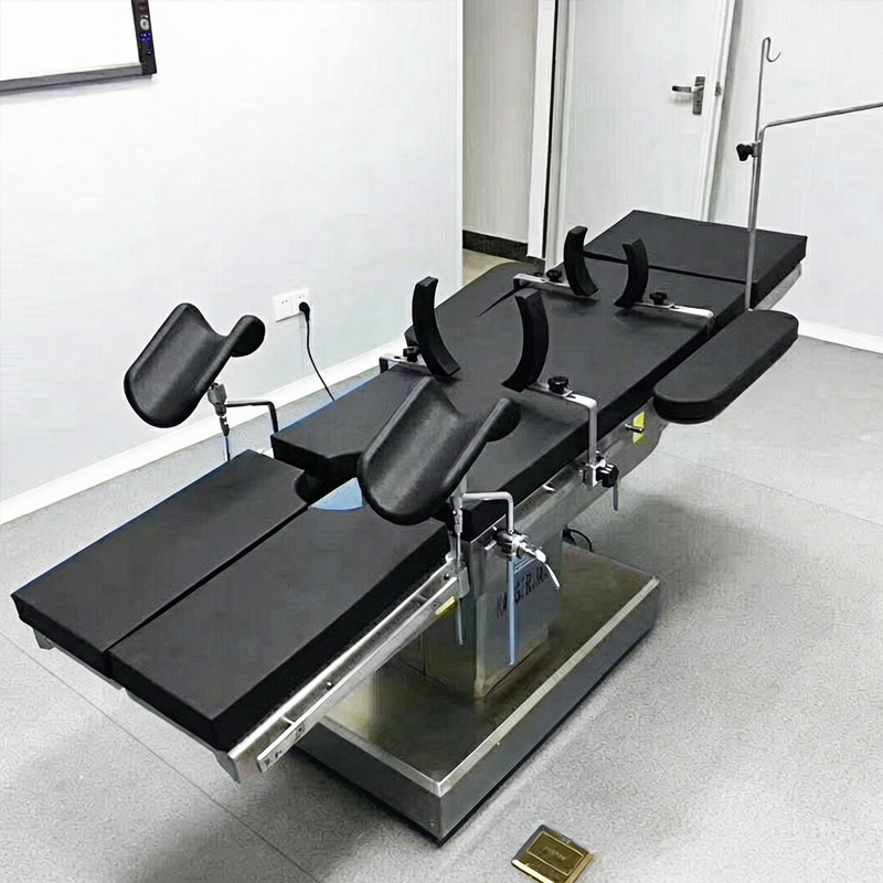Electric operating table hand pendant and control system detail in a surgical suite