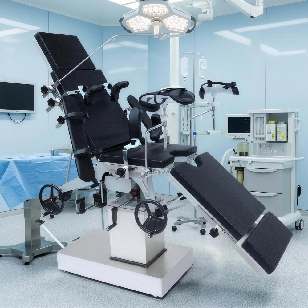 Hydraulic operating table variant suitable for general surgery with mobile C-arm use